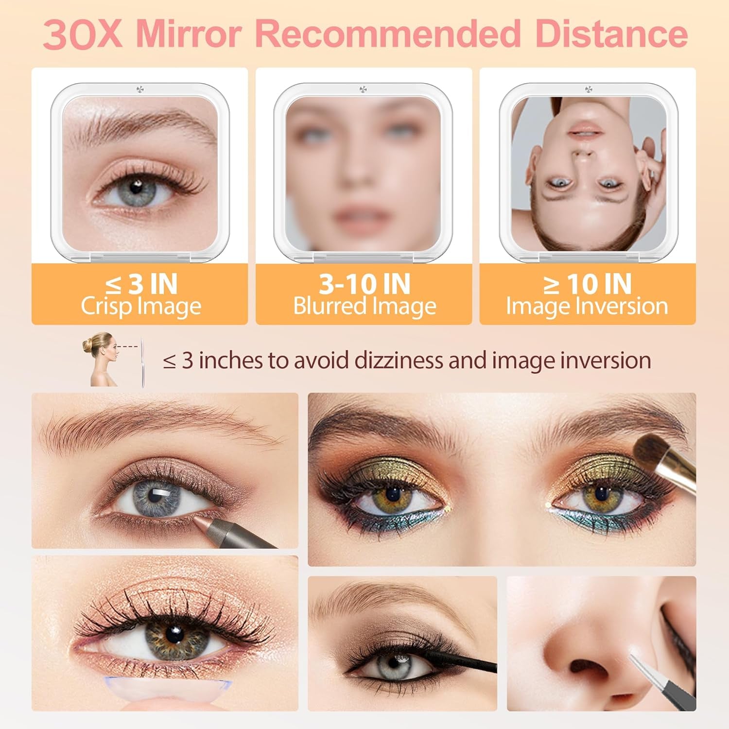 30X Compact Magnifying Mirror – Foldable Portable Makeup & Travel Mirror