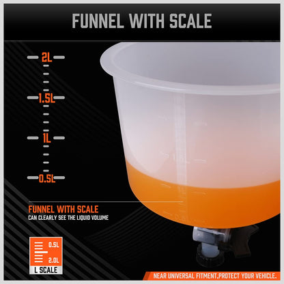 Ultimate No-Spill Coolant Funnel Kit – Universal Spill Proof Funnel with Adapters for Easy Bleeding