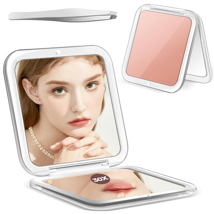 30X Compact Magnifying Mirror – Foldable Portable Makeup & Travel Mirror