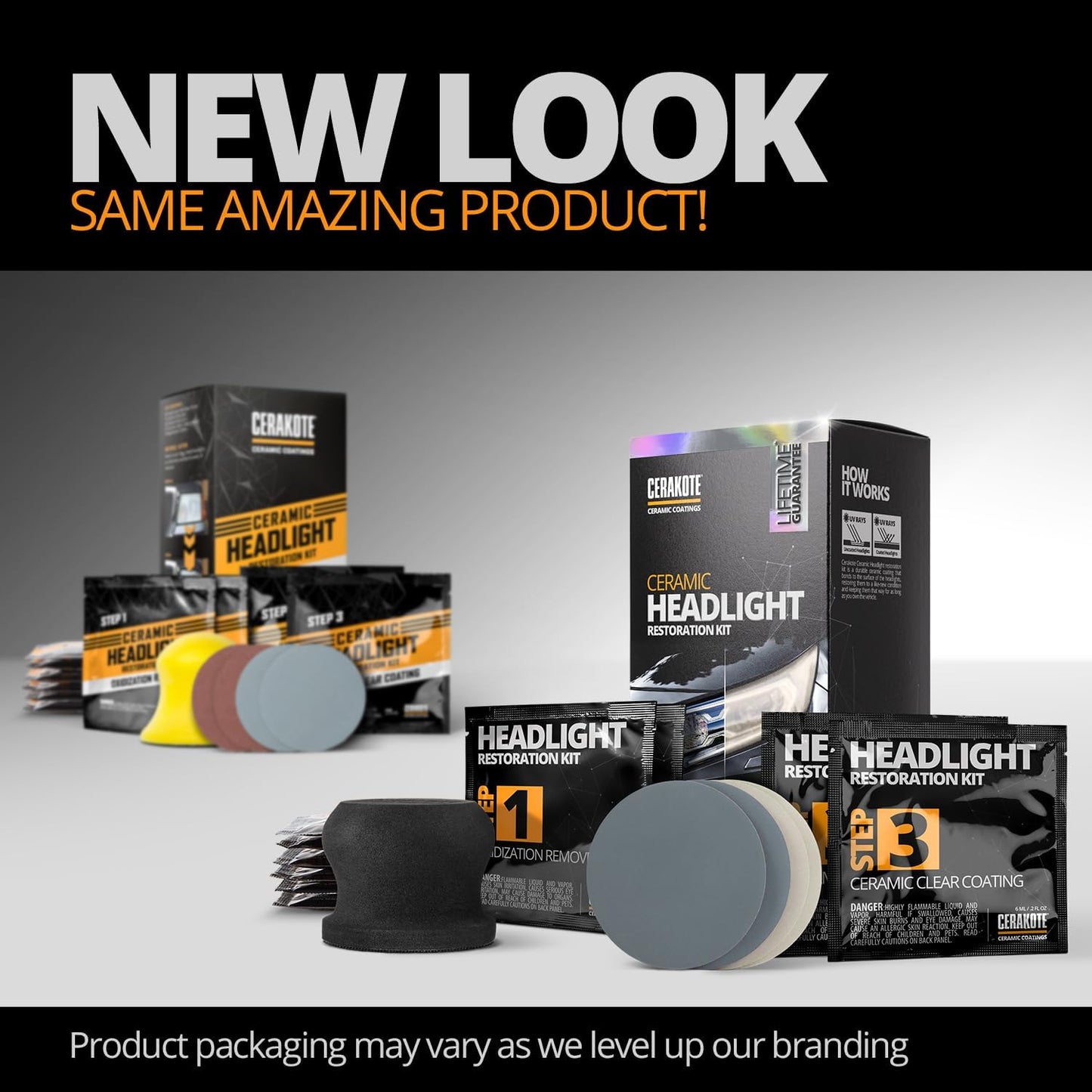 Ceramic Headlight Restoration Kit - Revive Your Headlights to Like-New Condition - No Power Tools Needed - 10 Wipe Kit with Lifetime Guarantee