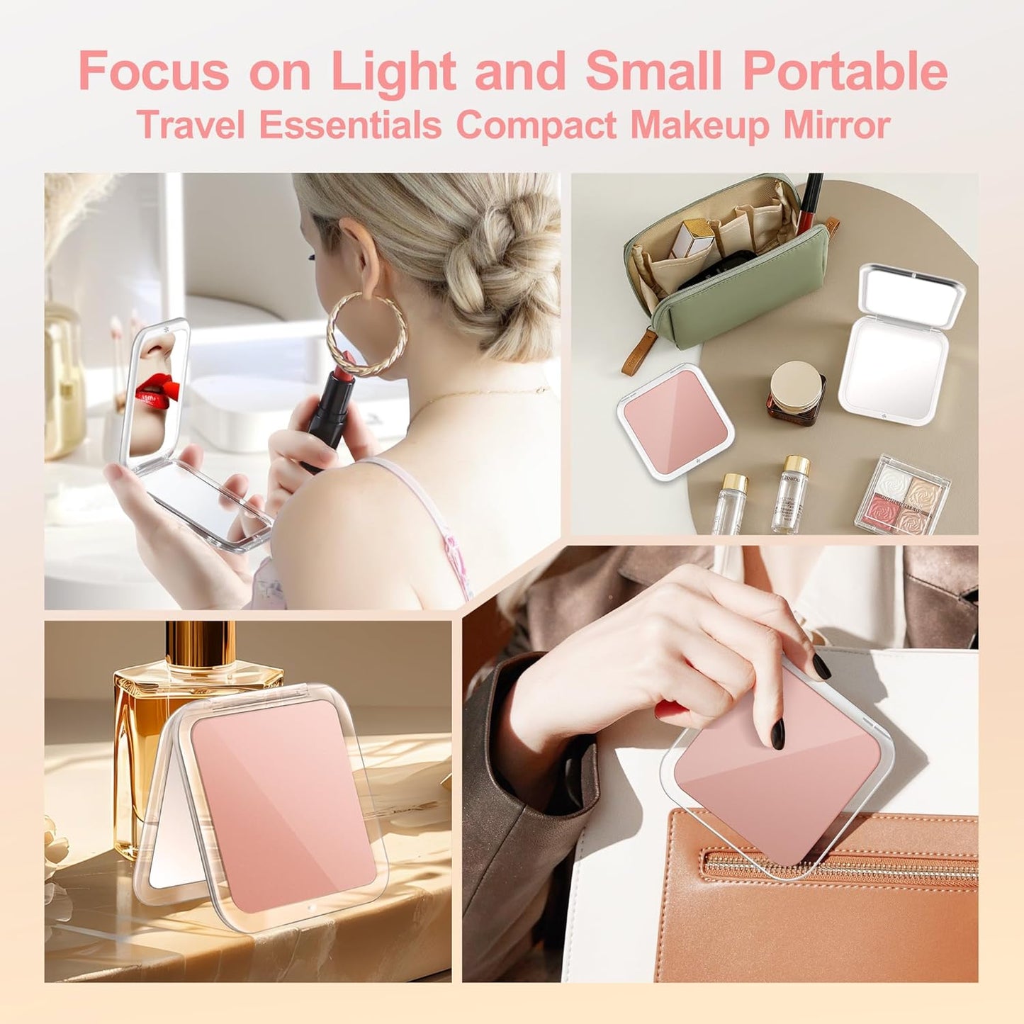 30X Compact Magnifying Mirror – Foldable Portable Makeup & Travel Mirror